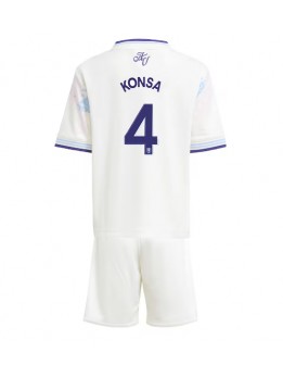 Billige Aston Villa Ezri Konsa #4 Tredjedraktsett Barn 2025-26 Kortermet (+ Korte bukser)